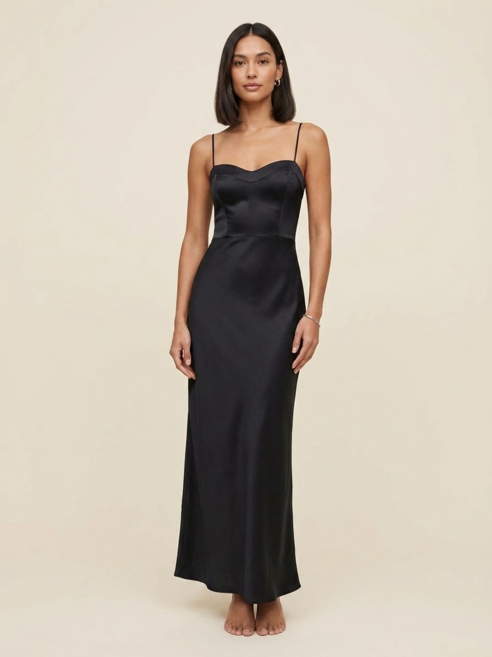Abercrombie & Fitch Black Satin Dress Size MT